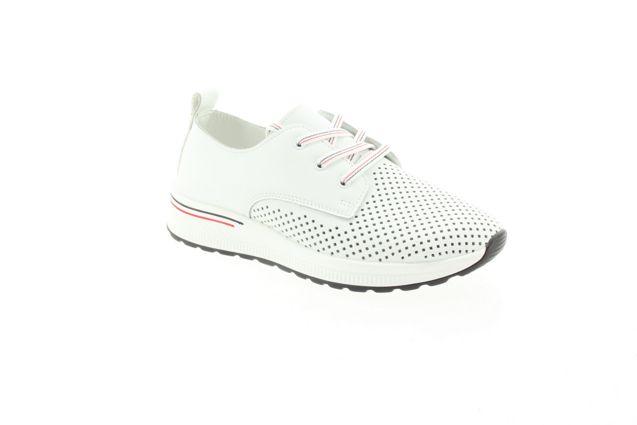 LOOKE Dámské bílé kožené polobotky