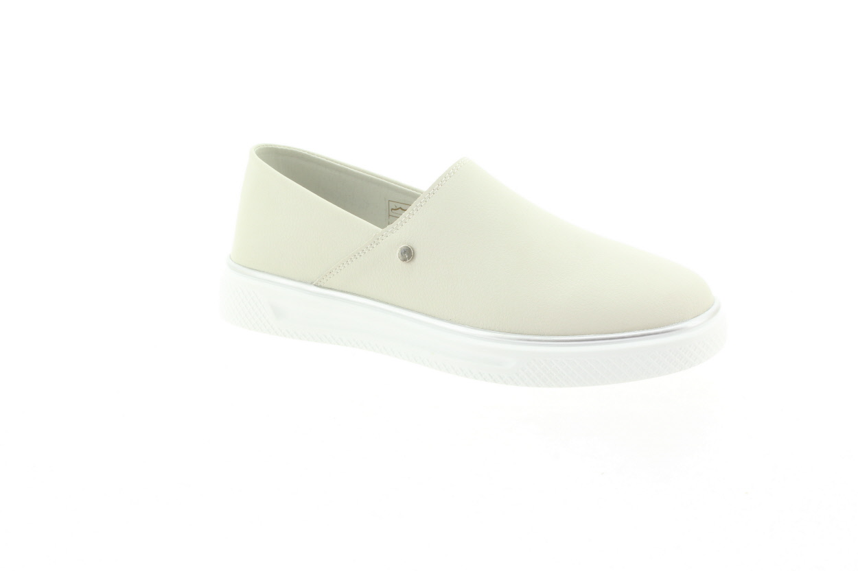 LOOKE Dámské kožené šedé slip on