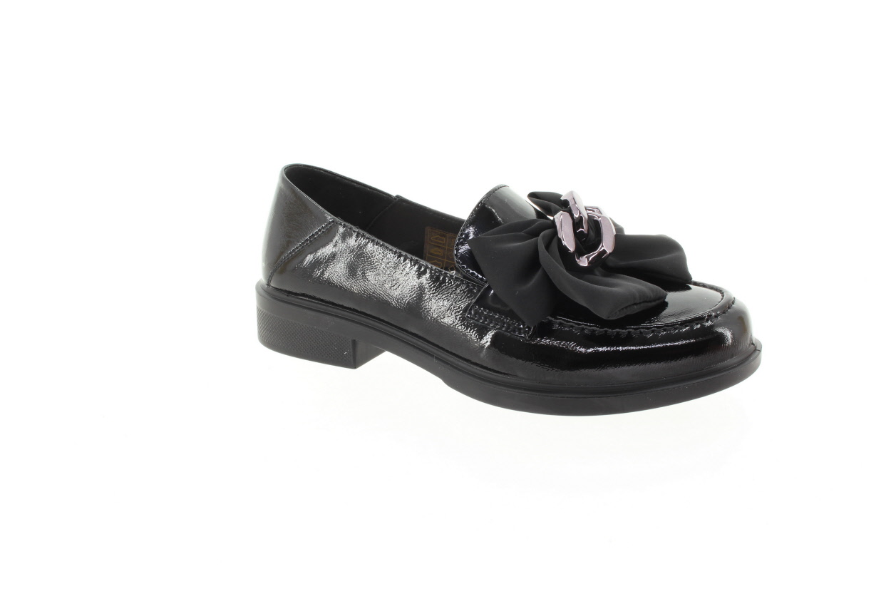 PASS COLLECTION Dámské černé kožené mokasíny