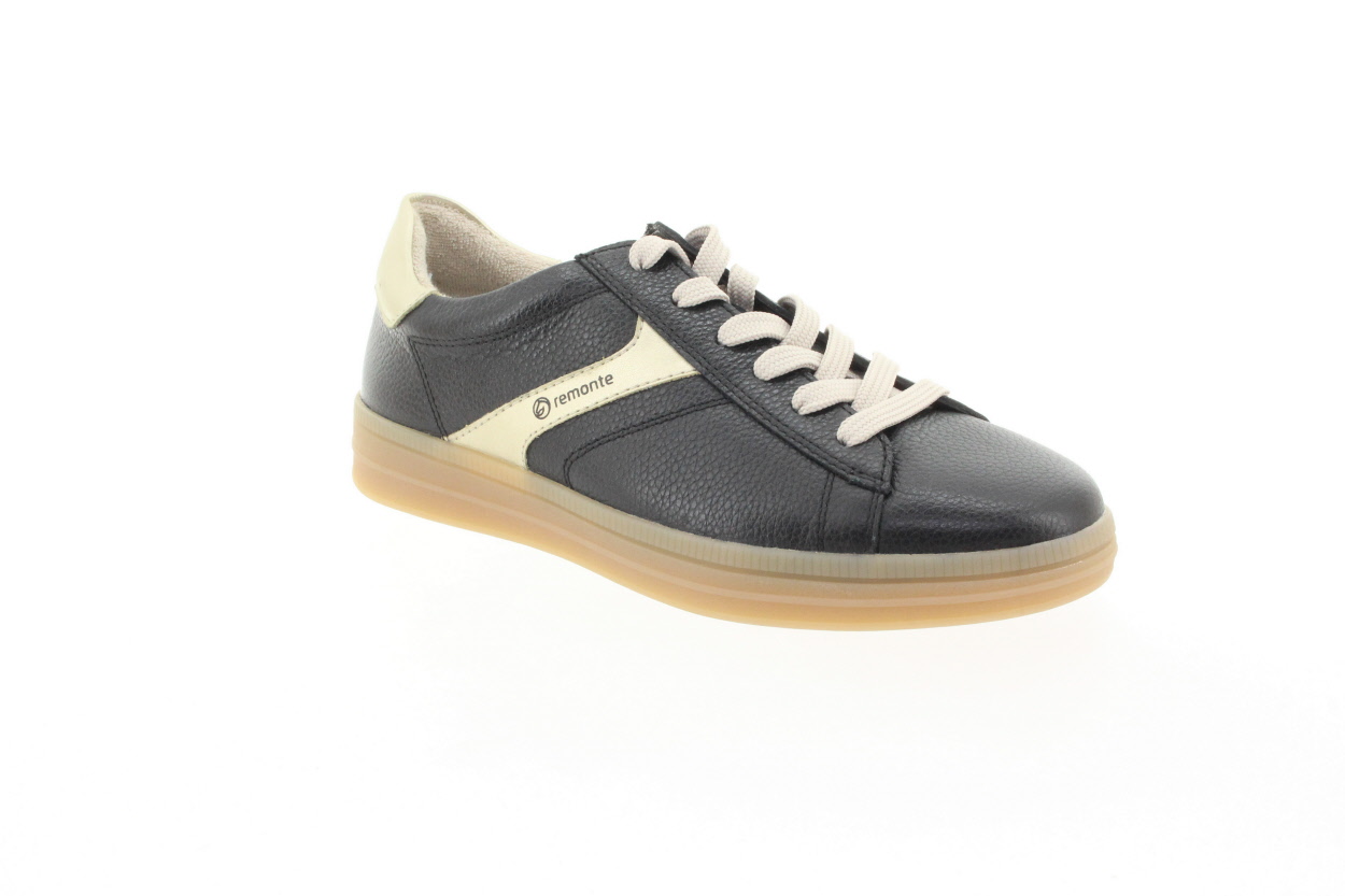 REMONTE Dámské černé kožené tenisky