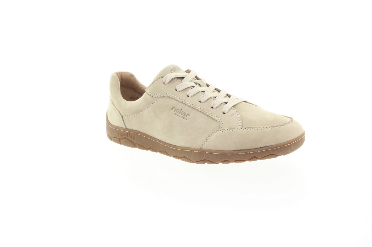 RIEKER Pánské béžové kožené tenisky