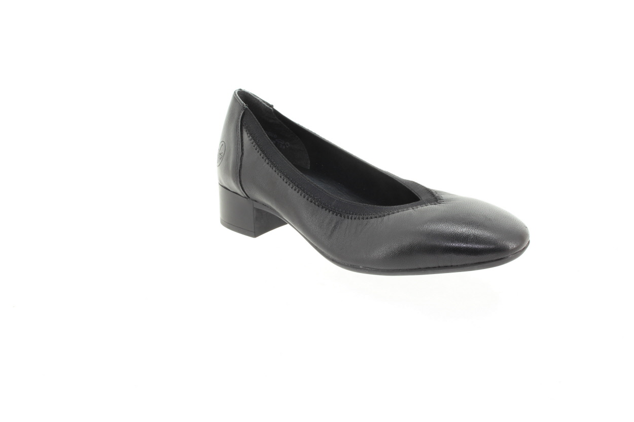 RIEKER Dámské černé kožené lodičky