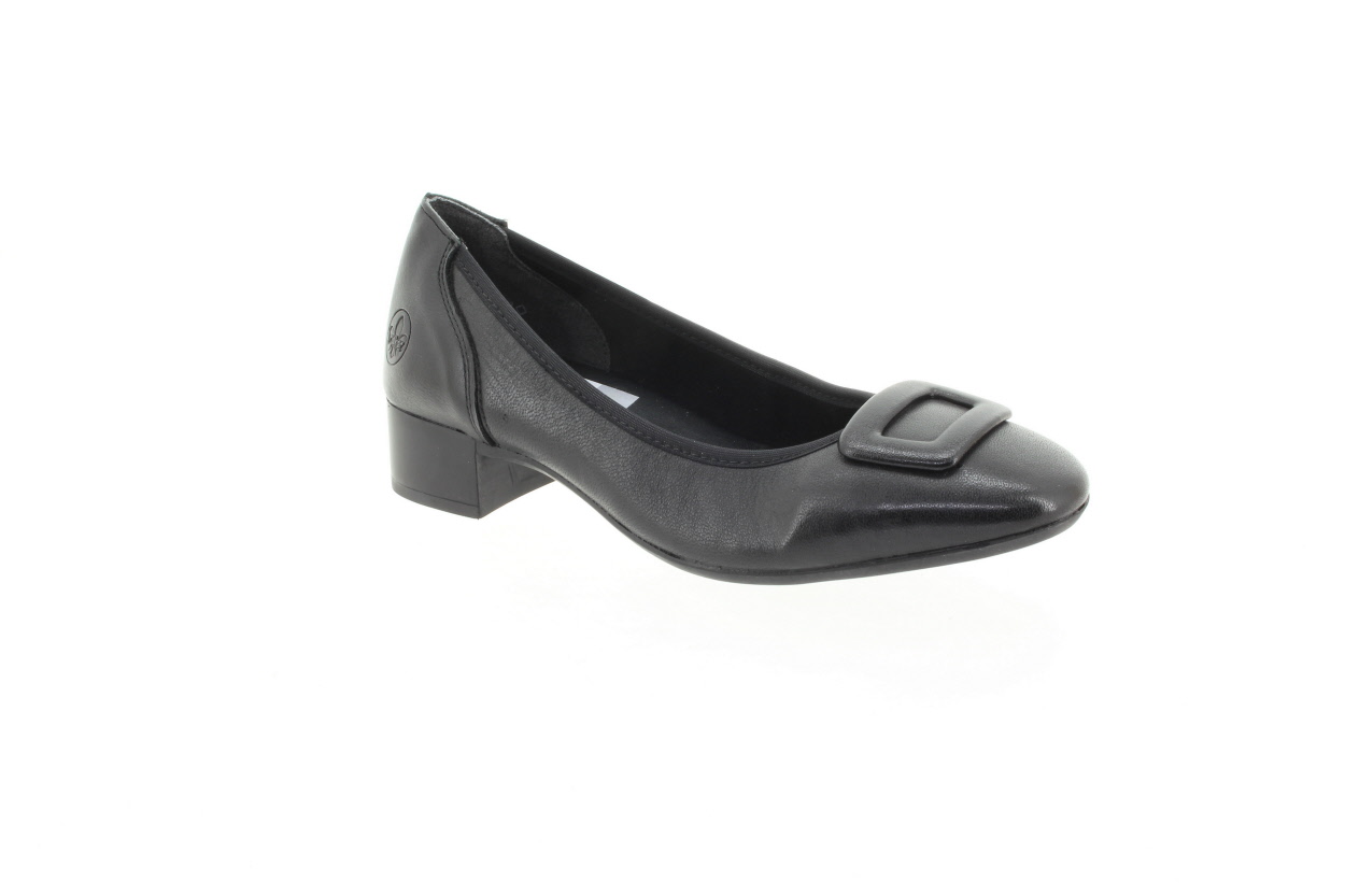 RIEKER Dámské černé kožené lodičky