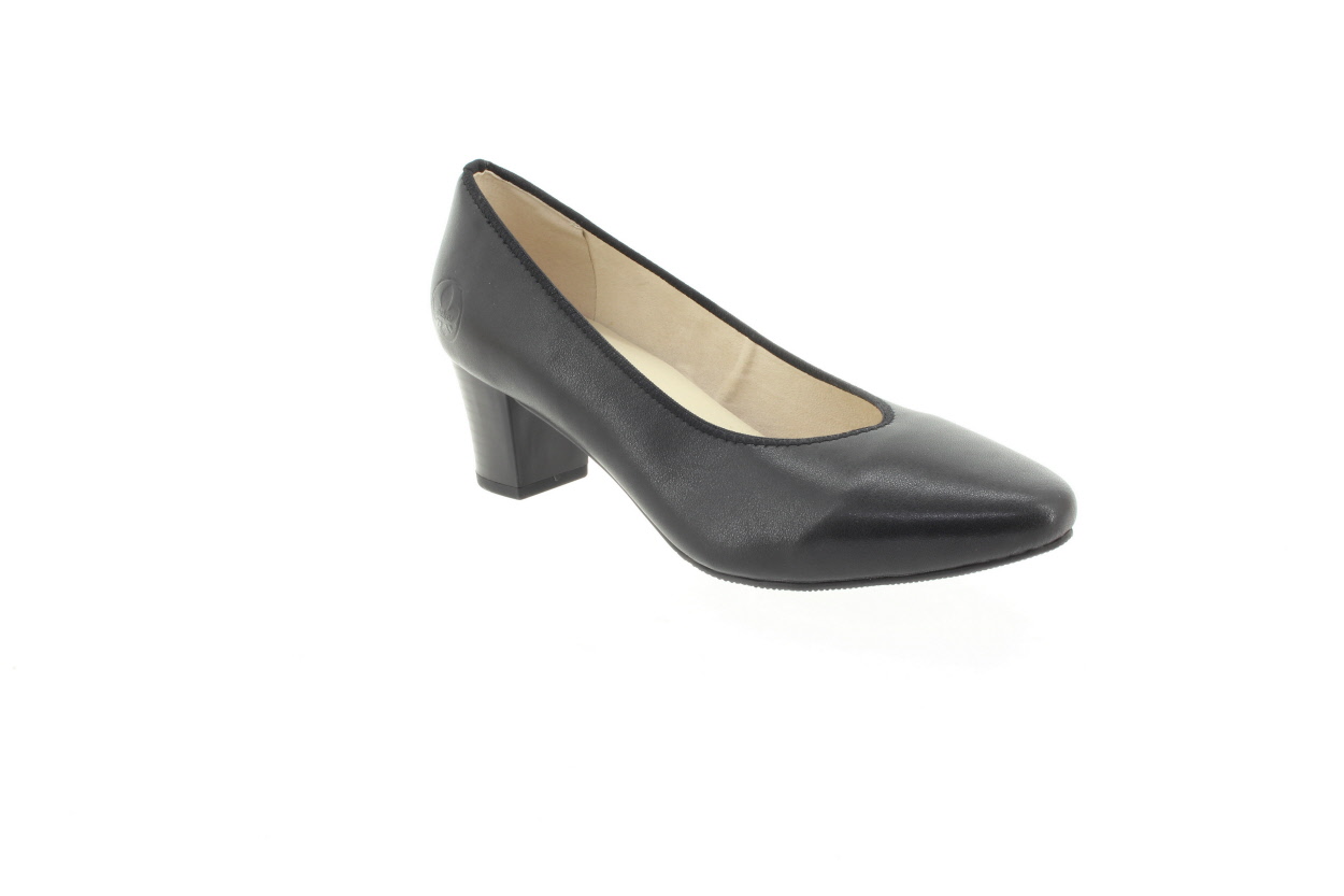 RIEKER Dámské černé kožené lodičky