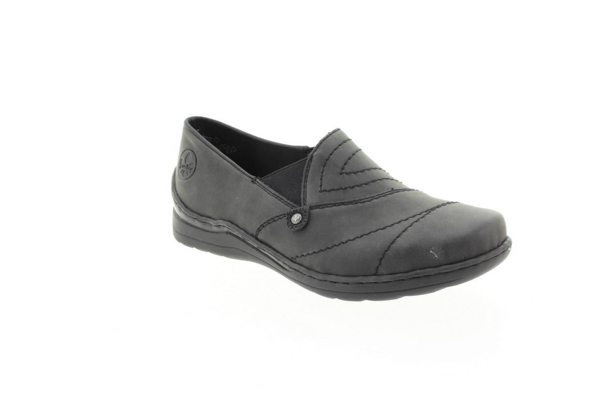 RIEKER Dámské antracitové polobotky