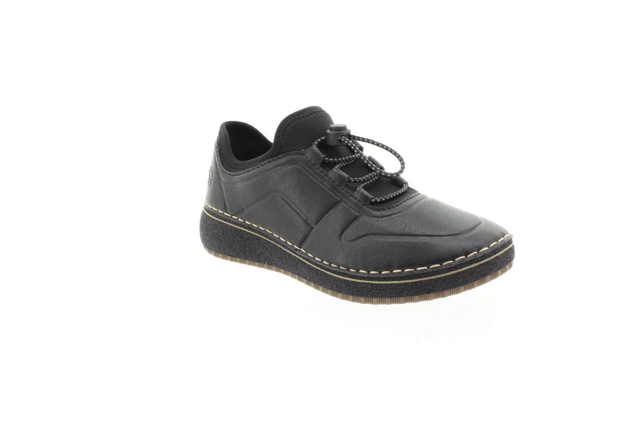 RIEKER Dámské černé polobotky