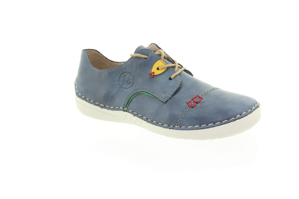 RIEKER Dámské modré polobotky