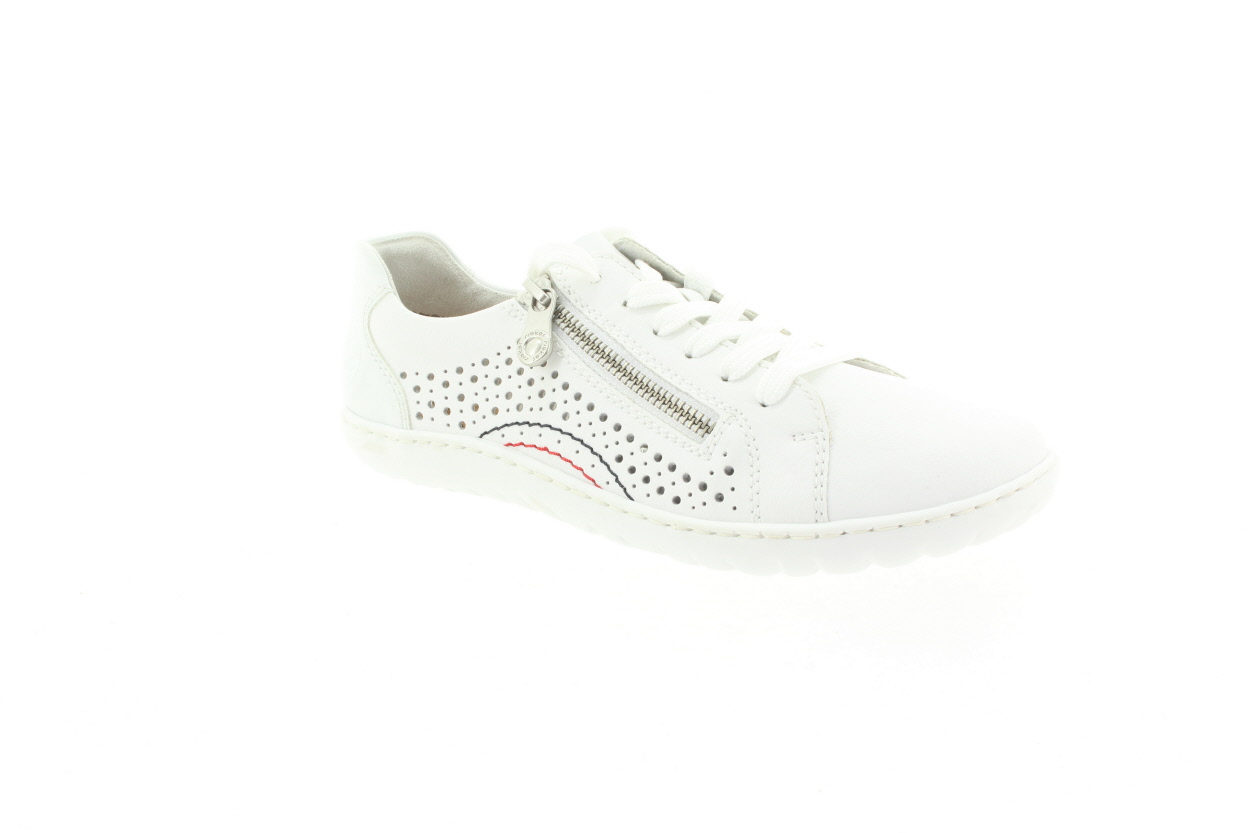 RIEKER Dámské bílé kožené polobotky