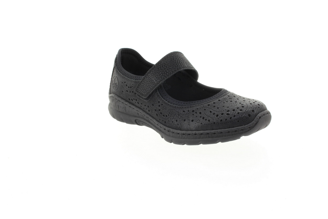 RIEKER Dámské černé baleríny