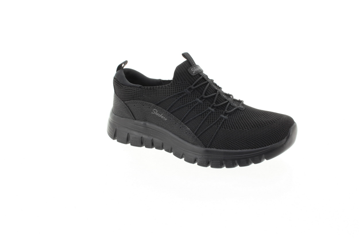 SKECHERS Dámské černé textilní tenisky