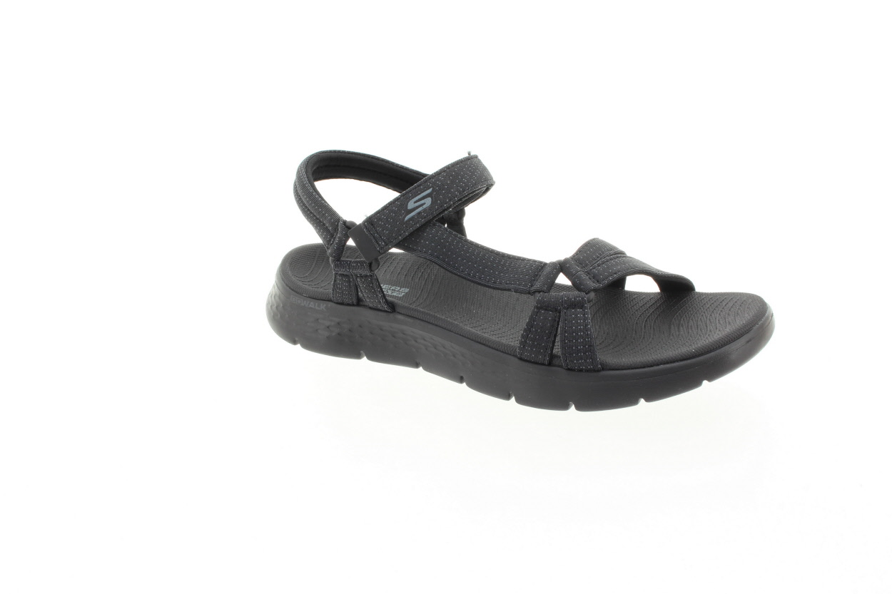 SKECHERS Dámské černé textilní sandály