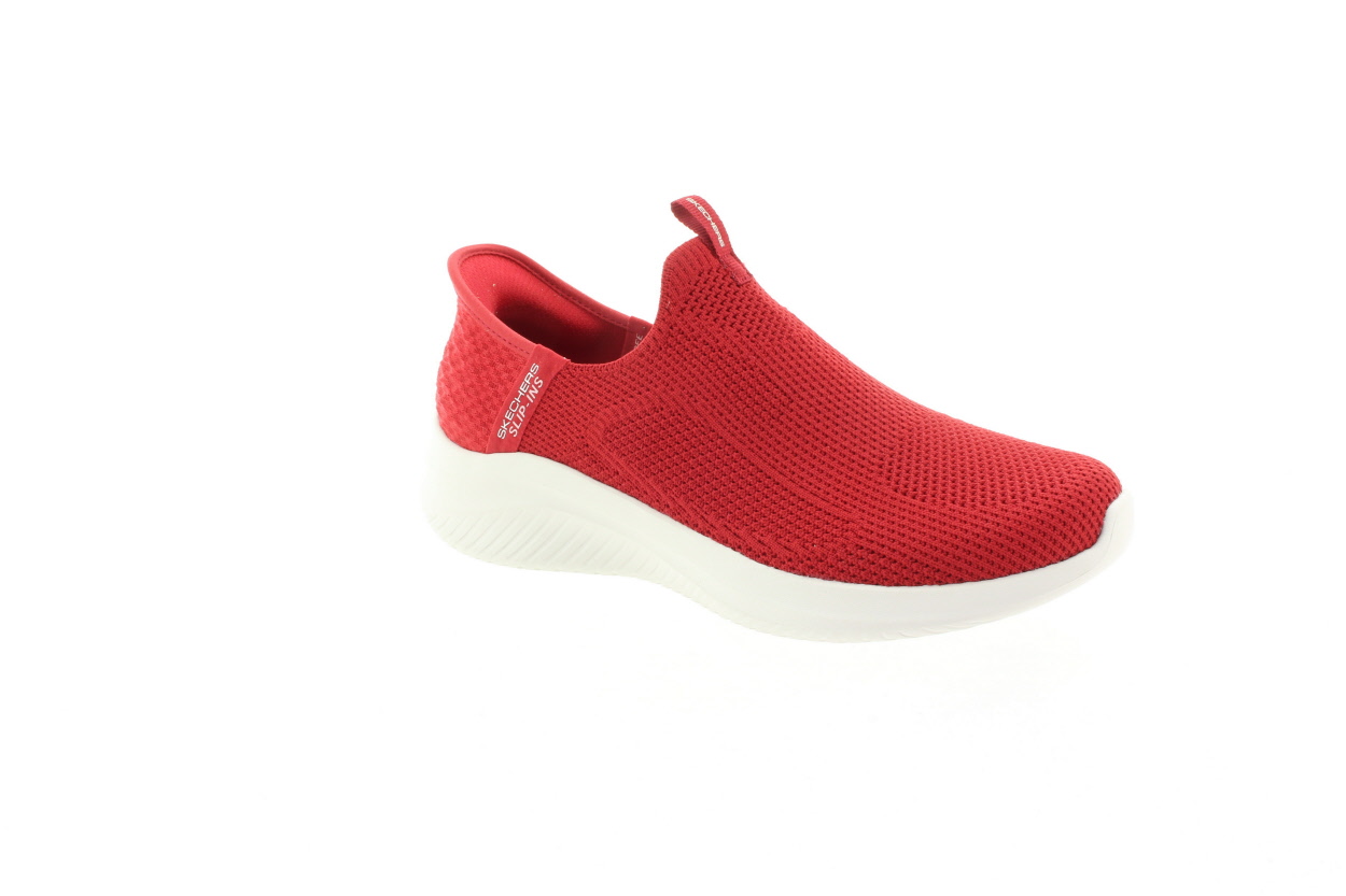 SKECHERS Dámské červené textilní slip on