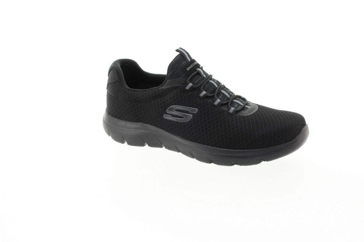 SKECHERS Pánské černé textilní tenisky