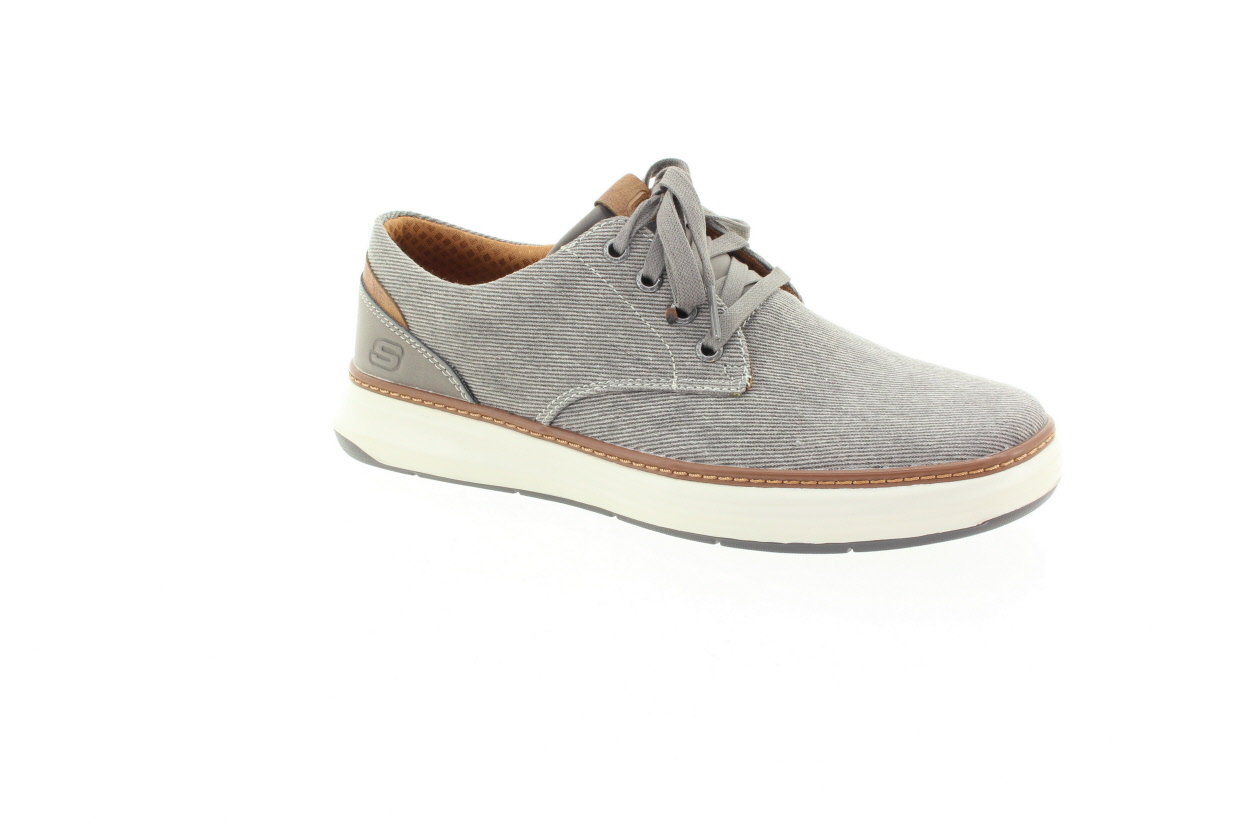 SKECHERS Pánské béžové textilní polobotky