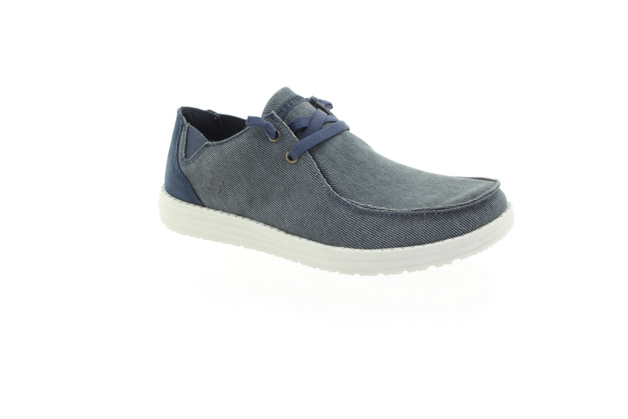 SKECHERS Pánské modré textilní polobotky