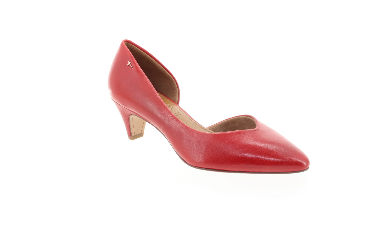 TAMARIS Dámské červené kožené lodičky