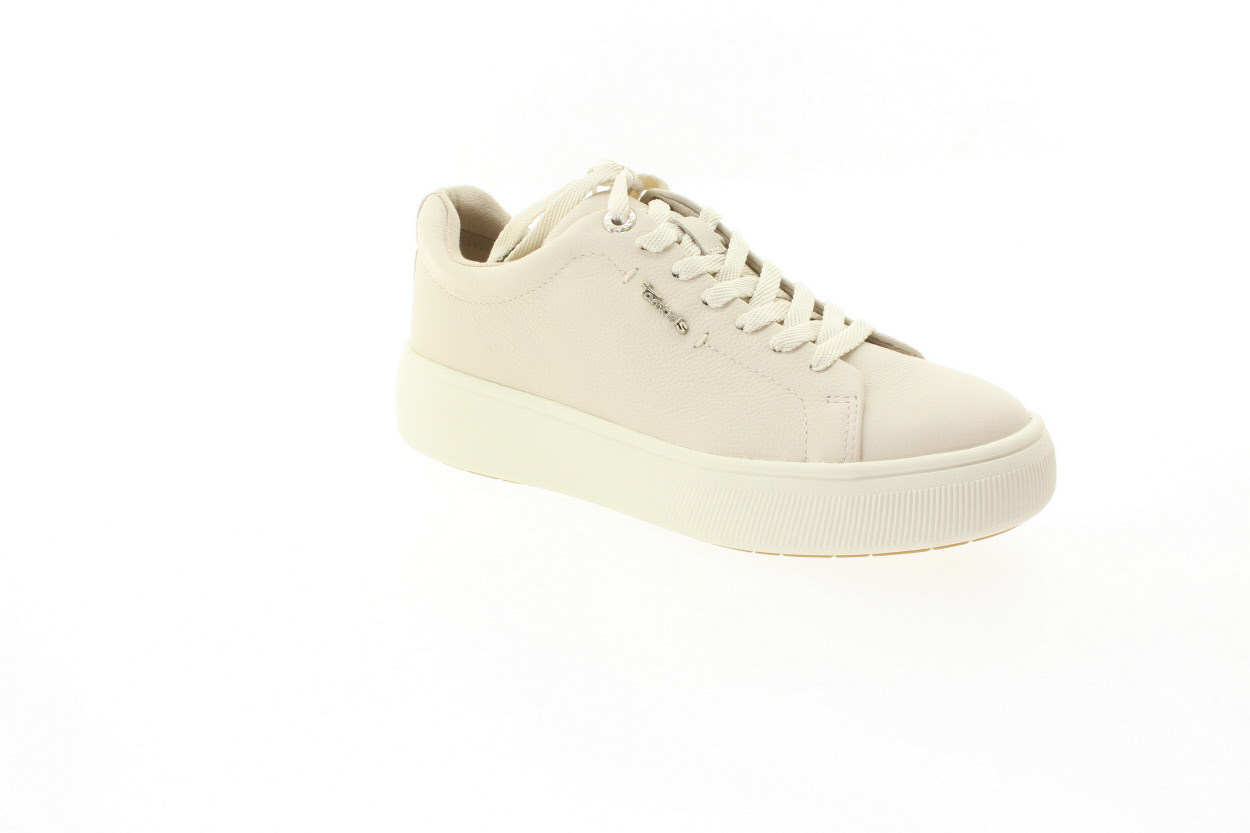 TAMARIS Dámské béžové kožené tenisky