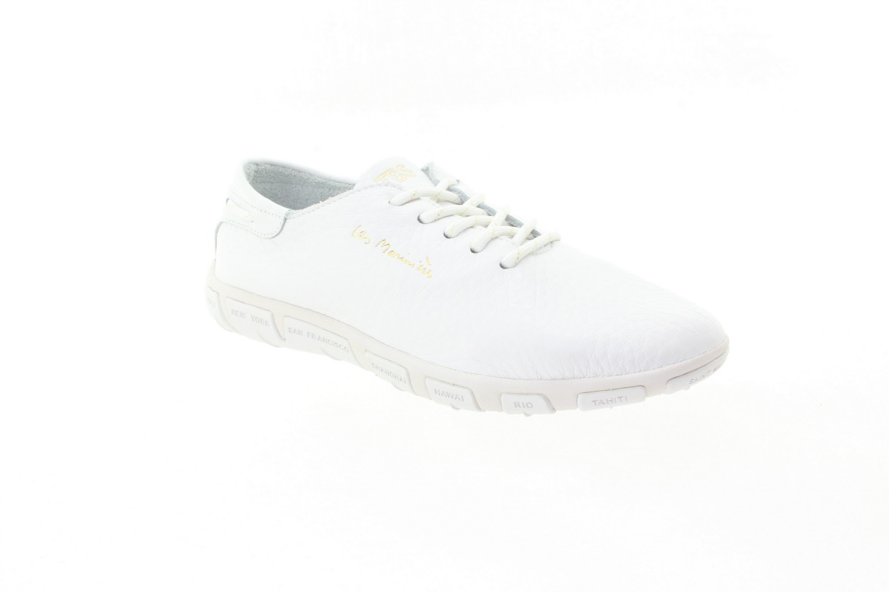 TBS Dámské bílé kožené polobotky