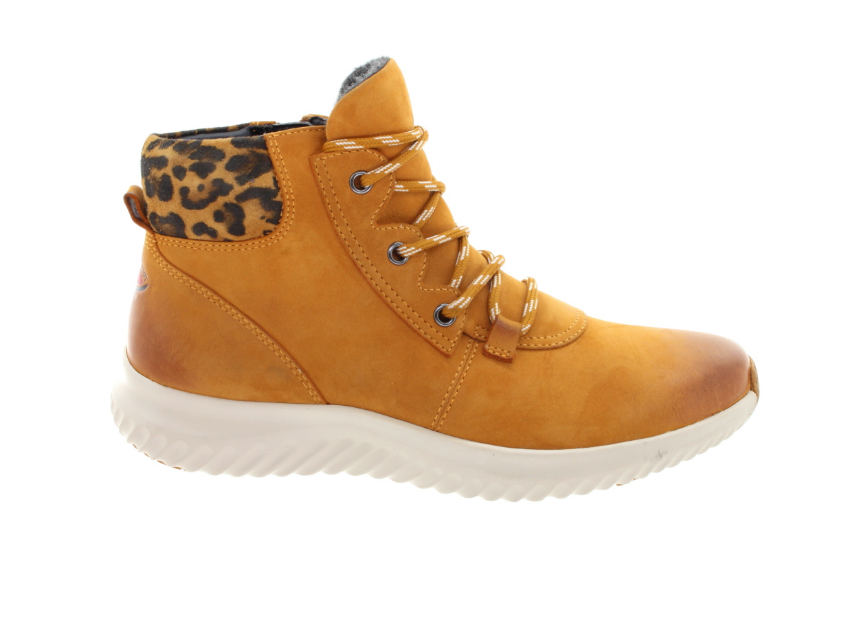 GABOR Dámská kožená kotníková obuv curry