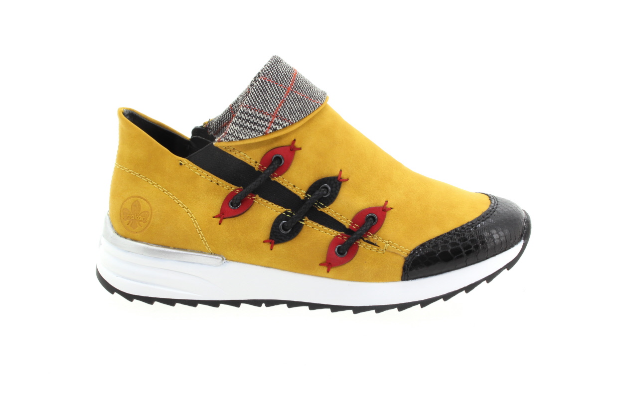 RIEKER Dámský módní žlutý kotník