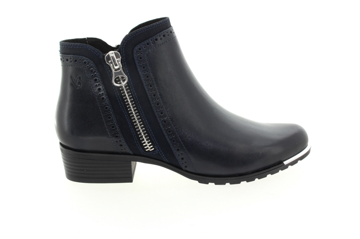 CAPRICE Dámský kožený kotník modrý