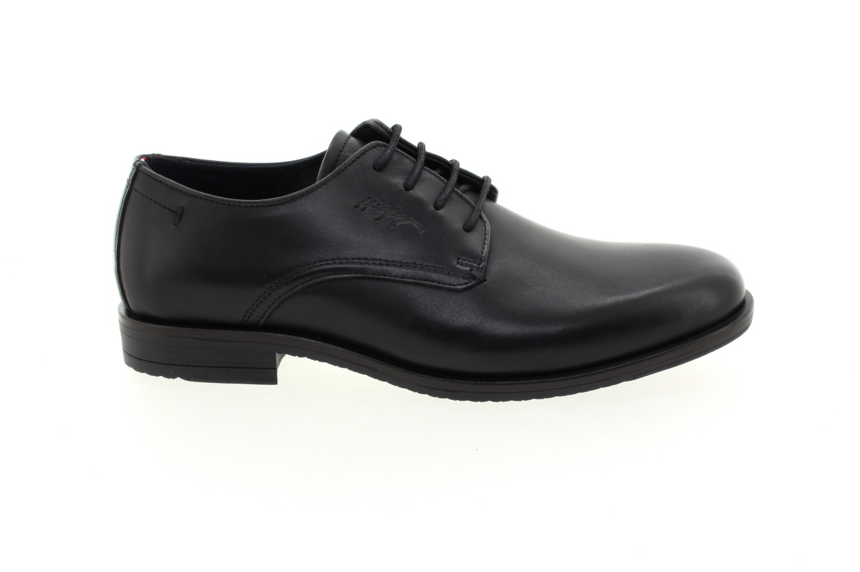 TOMMY HILFIGER Pánské kožené polobotky černé