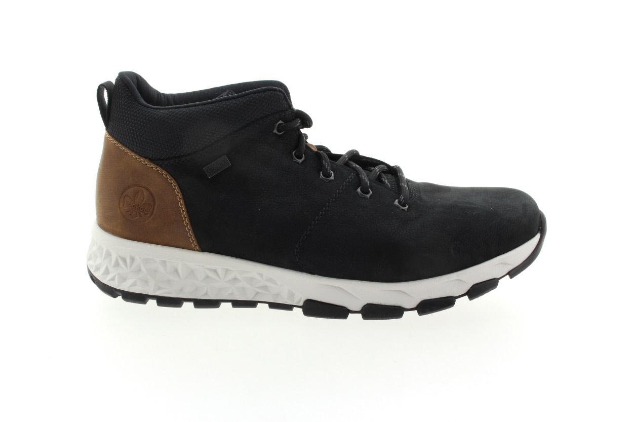 RIEKER Pánský kožený zimní kotník černý