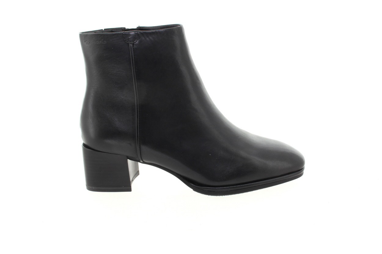 TAMARIS Dámský kožený elegantní kotník černý