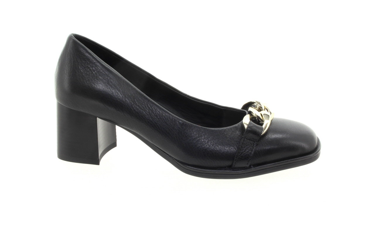 ARA Dámské kožené černé lodičky na podpatku
