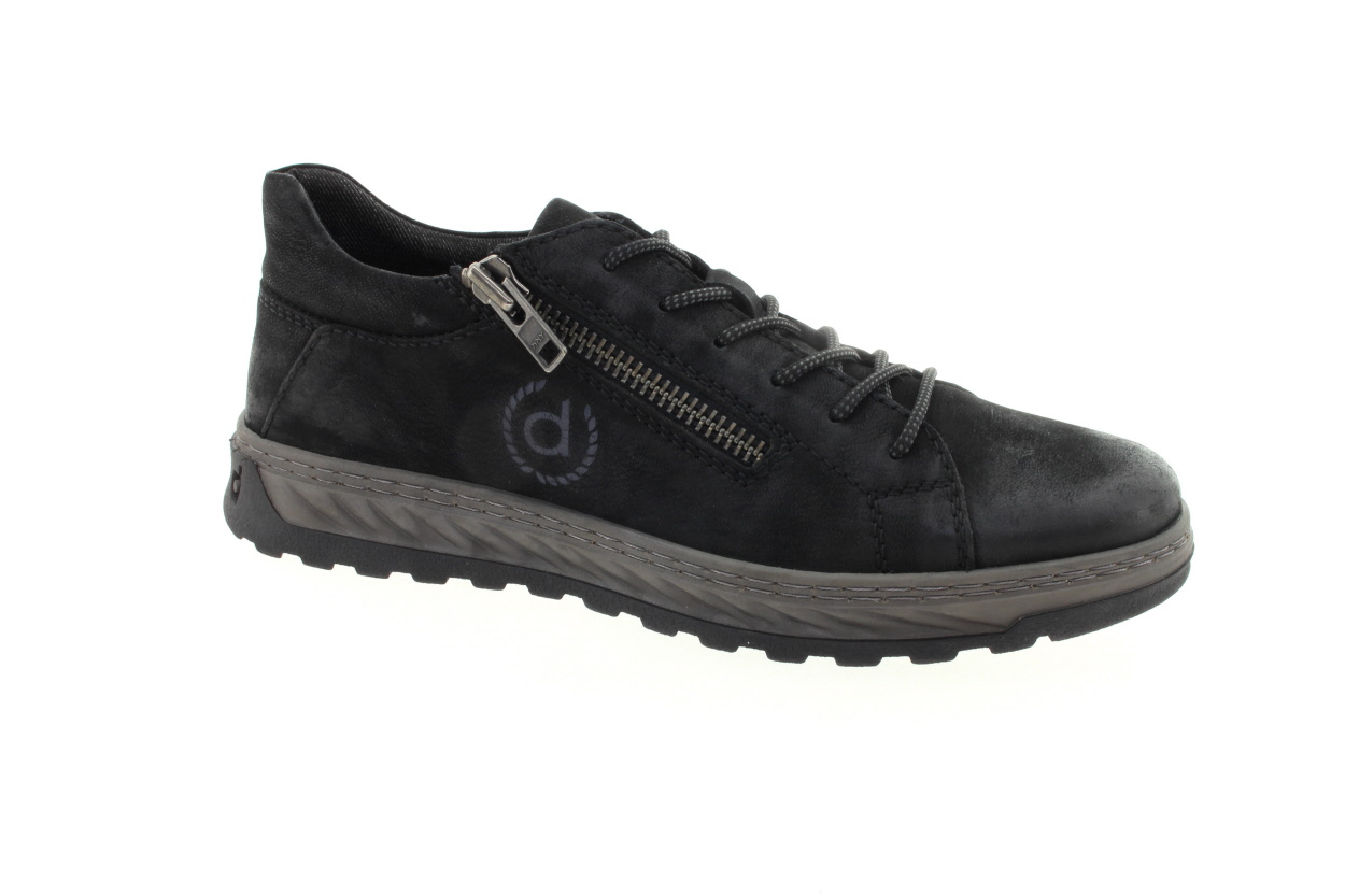 BUGATTI Pánské černé kožené polobotky