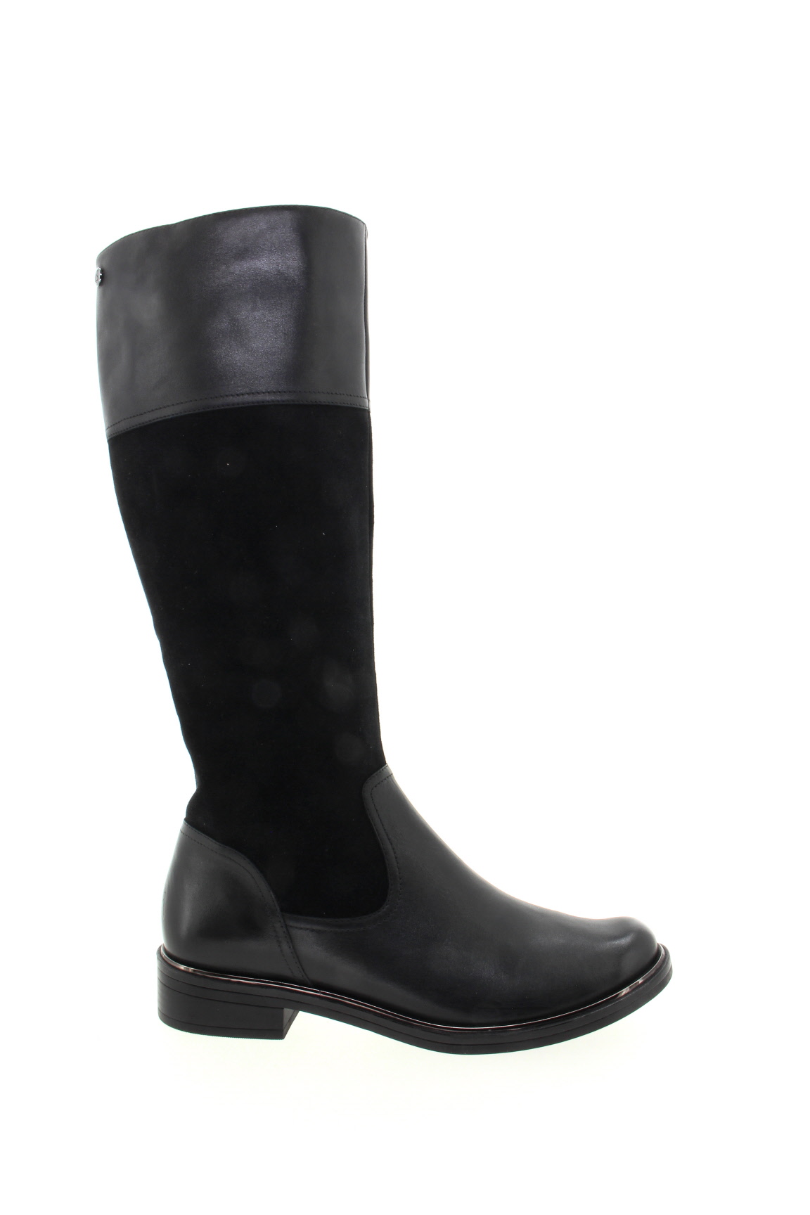 CAPRICE Dámské kožené černé kozačky