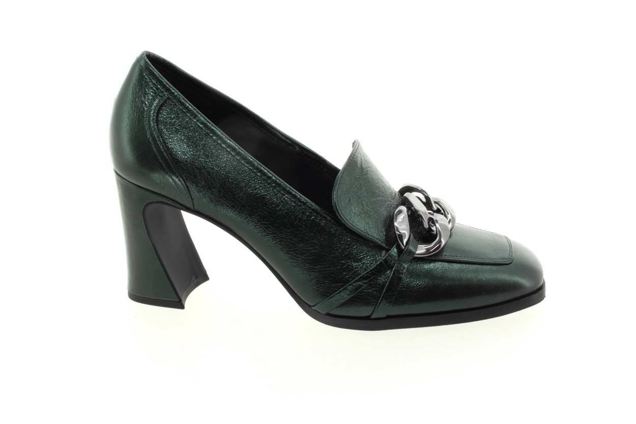 HÖGL Dámské tmavě zelené lodičky na podpatku