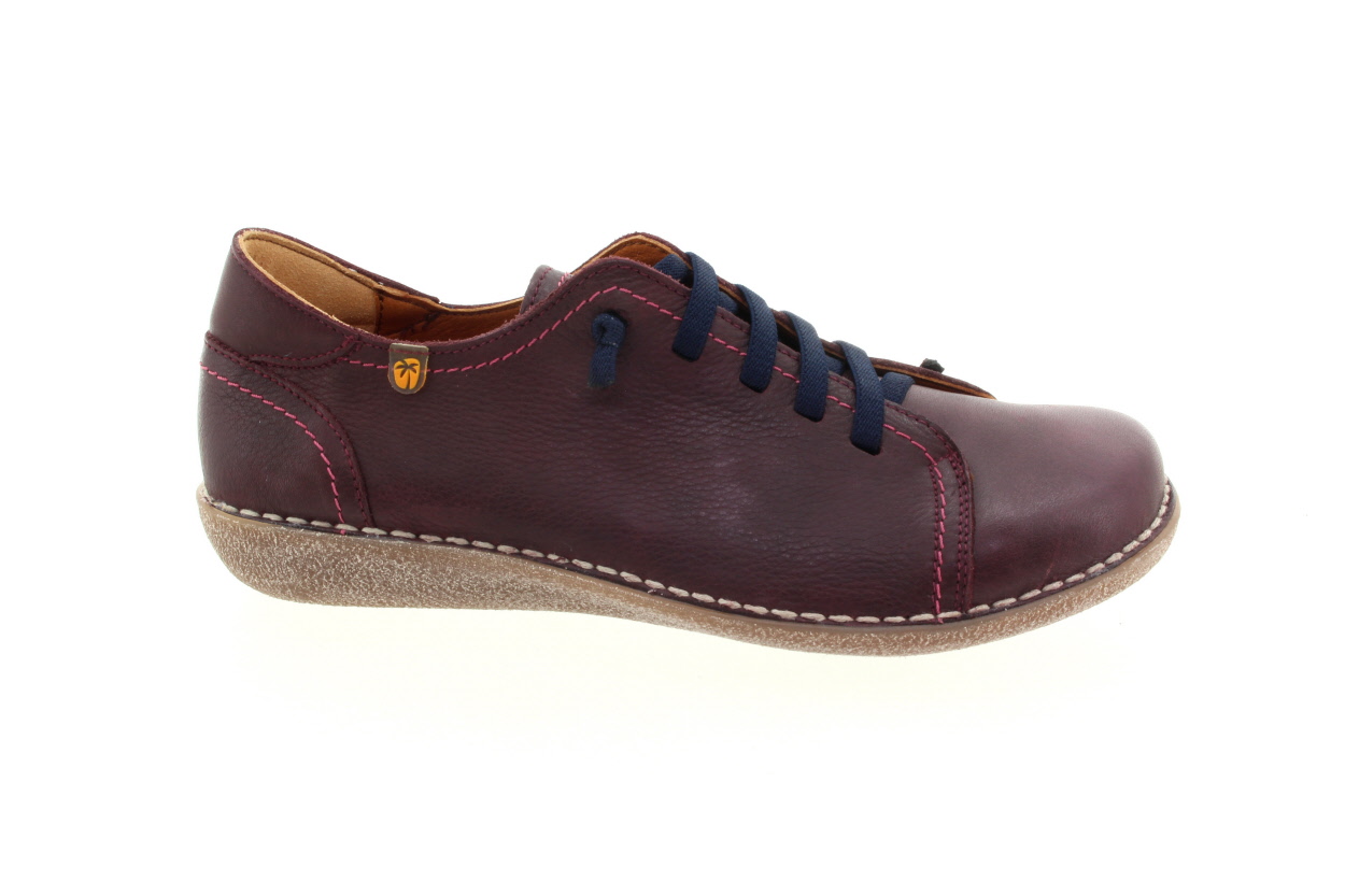 JUNGLA Dámské kožené vínové polobotky