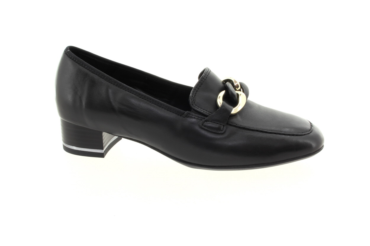 ARA Dámské kožené černé mokasíny