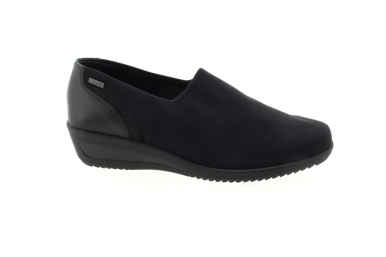 ARA Dámské černé mokasíny na klínku