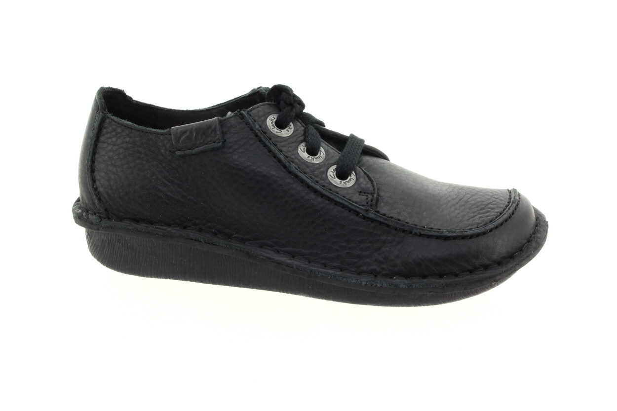 CLARKS Dámské černé kožené polobotky