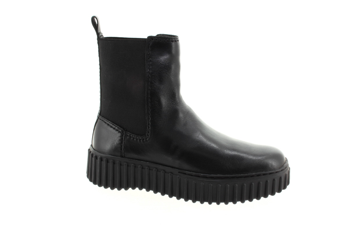 CLARKS Dámský kožený černý kotník