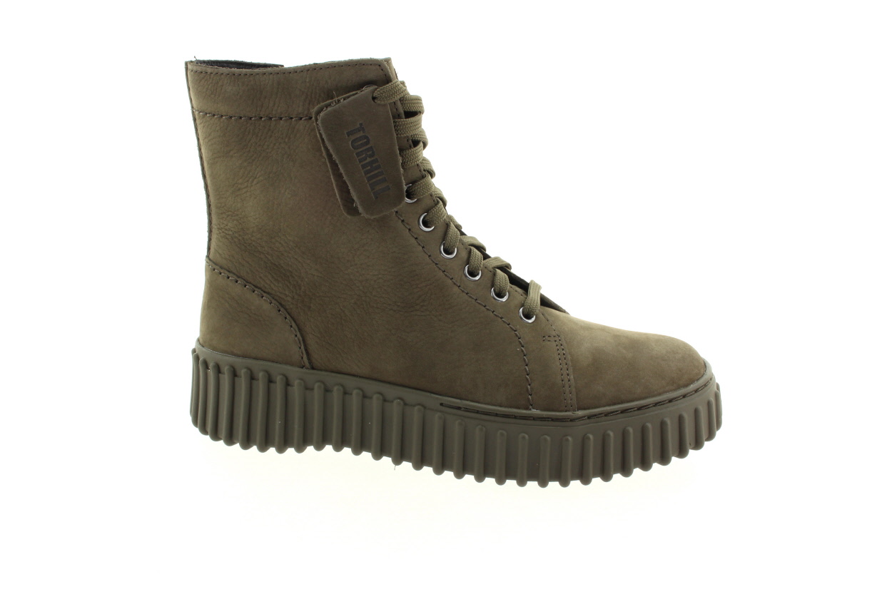 CLARKS Dámský kožený zelený kotník