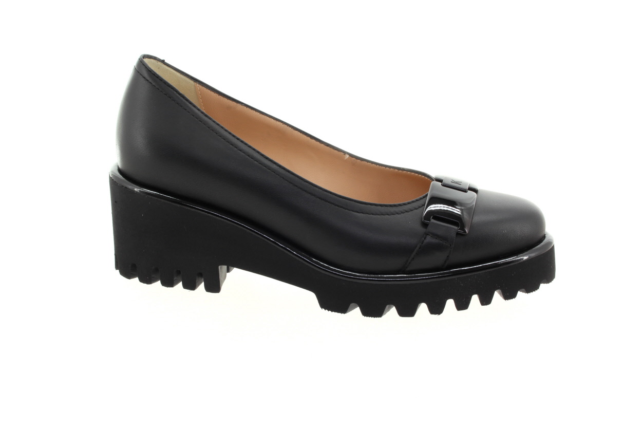 KELTON Dámské černé kožené mokasíny