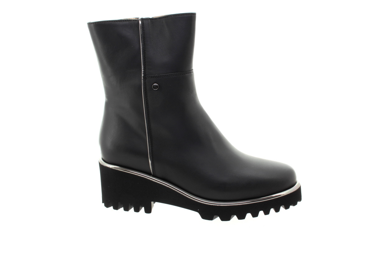 KELTON Dámský kožený černý kotník