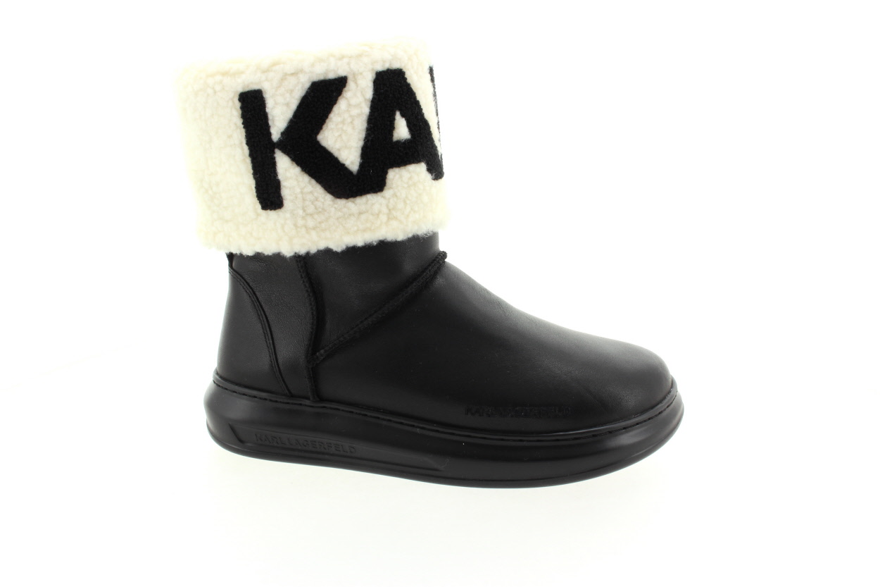 KARL LAGERFELD Dámské kožené černé sněhule