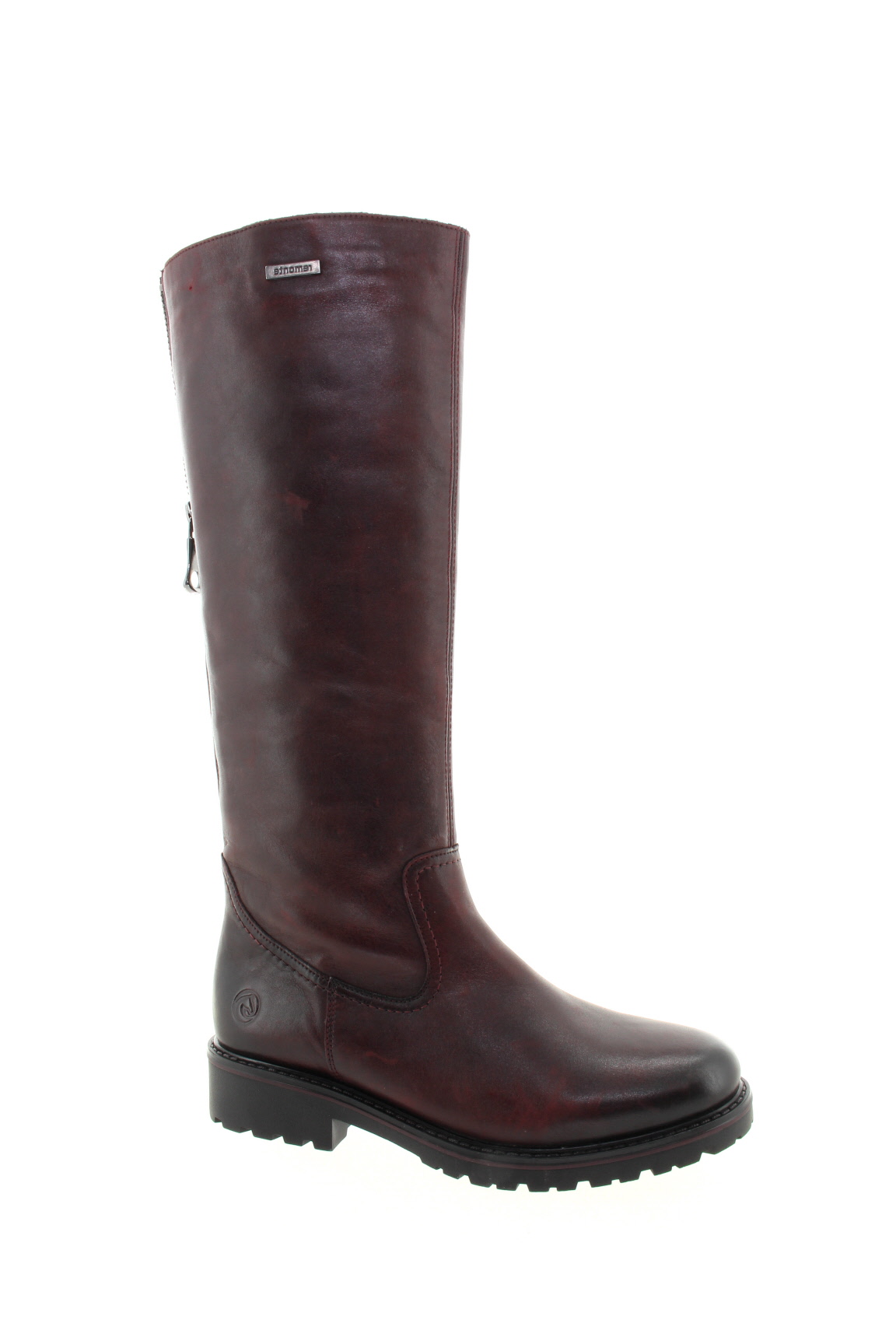 REMONTE Dámské kožené vínové kozačky