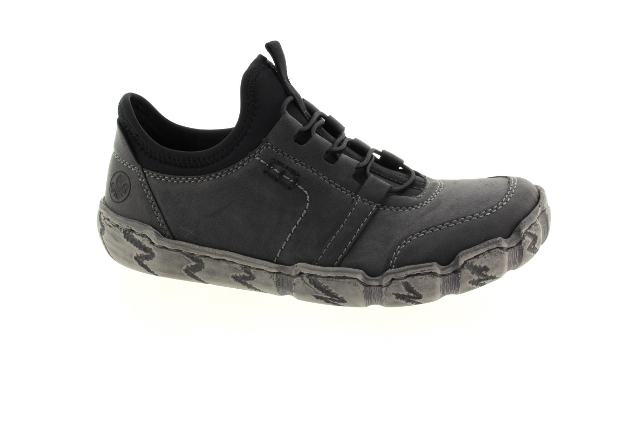 RIEKER Dámské černé nazouvací tenisky