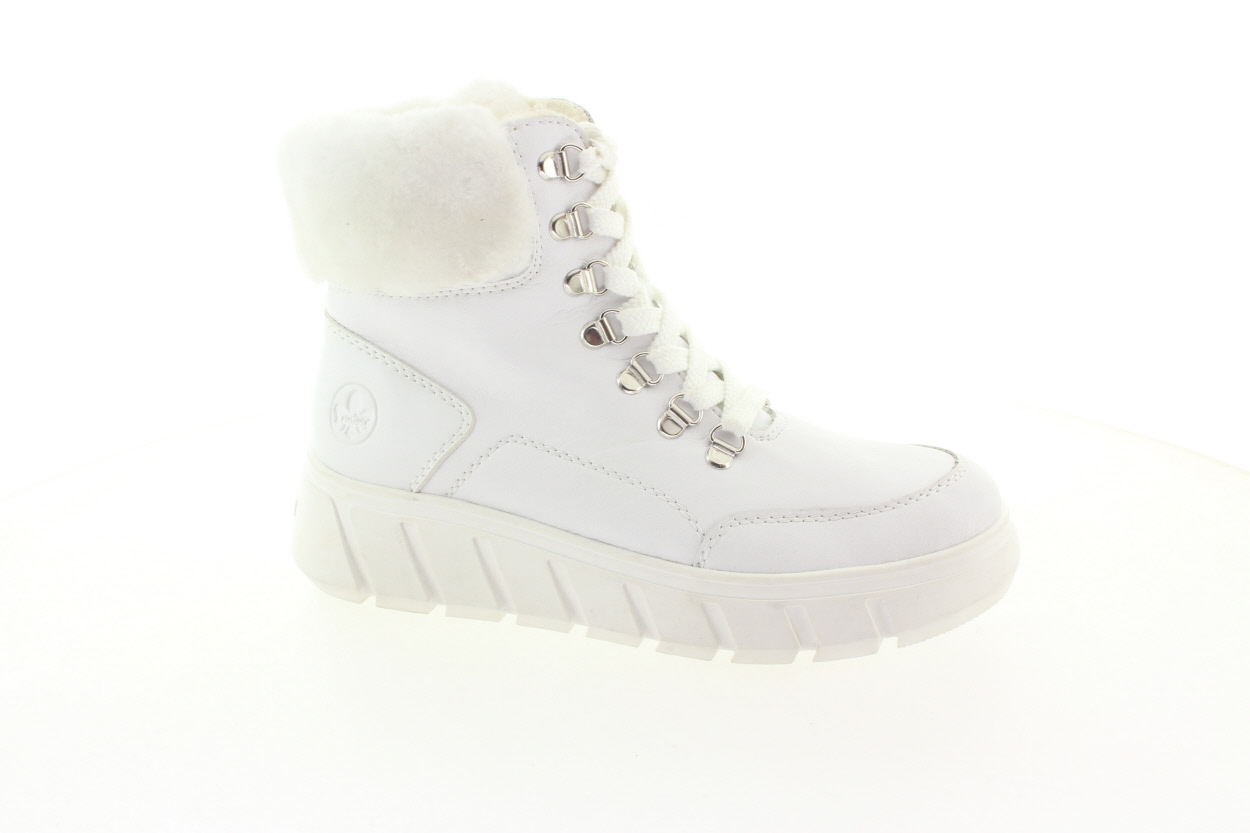 RIEKER Dámský bílý kožený kotník