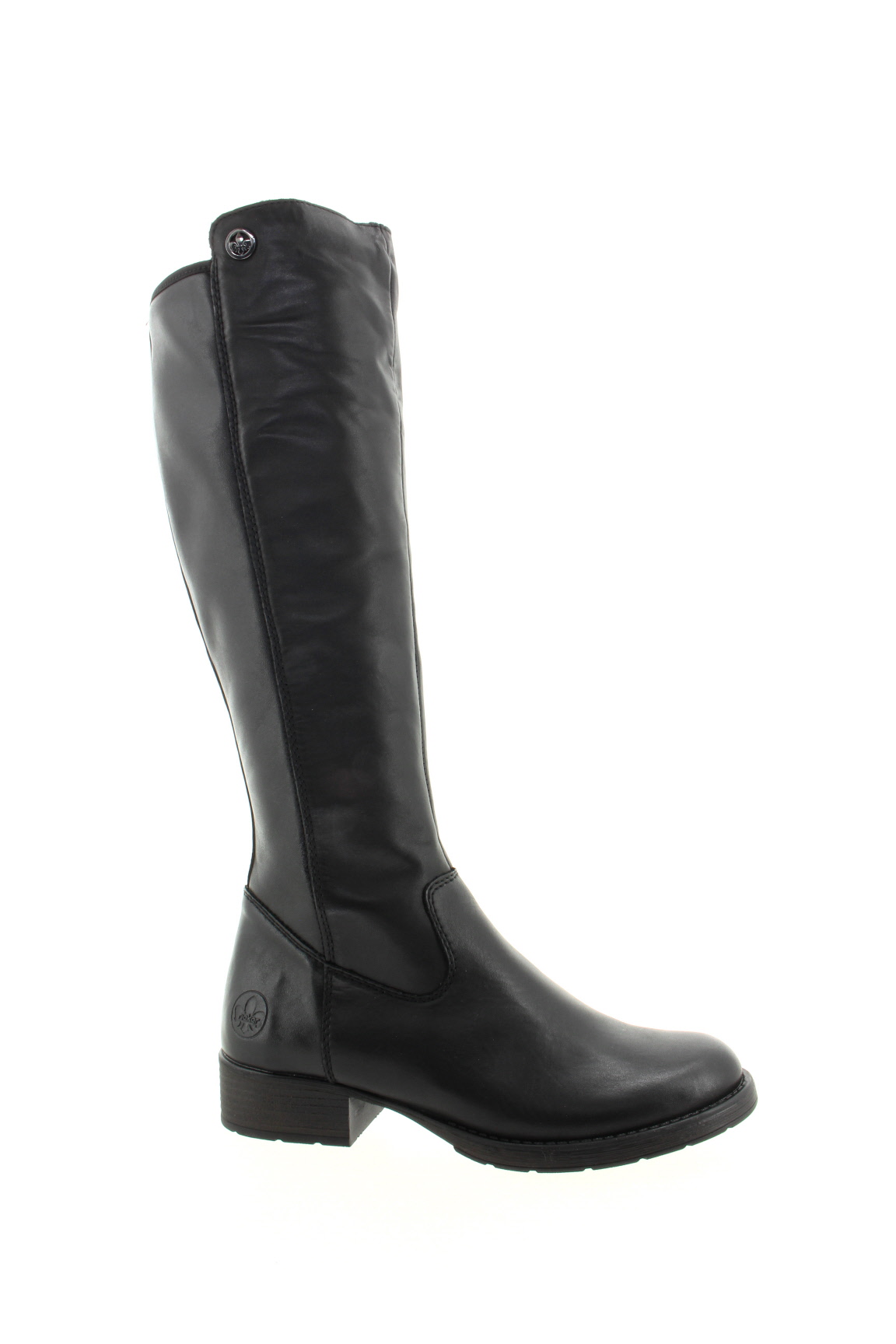 RIEKER Dámské černé kožené kozačky