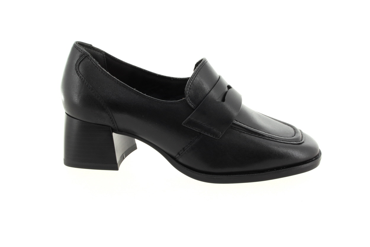 TAMARIS Dámské černé kožené mokasíny