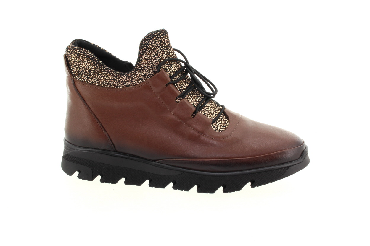 WILD Dámský kožený hnědý kotník