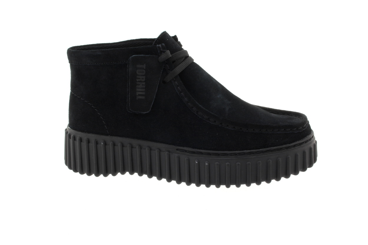 CLARKS Dámský černý kožený kotník