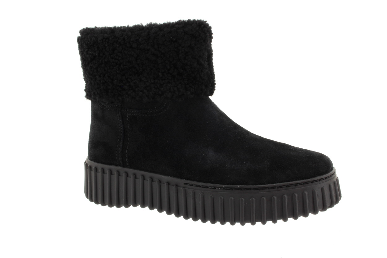 CLARKS Dámský černý kožený kotník