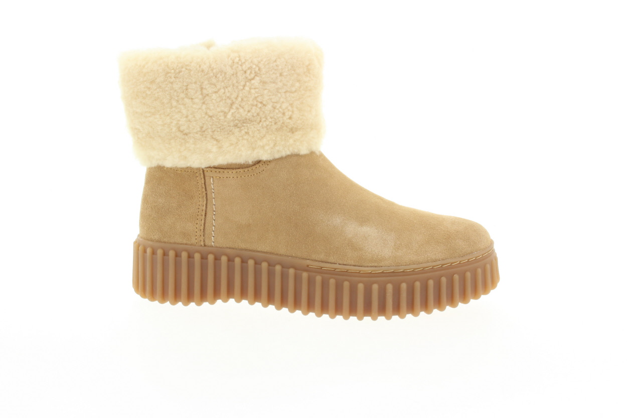 CLARKS Dámský béžový kožený kotník